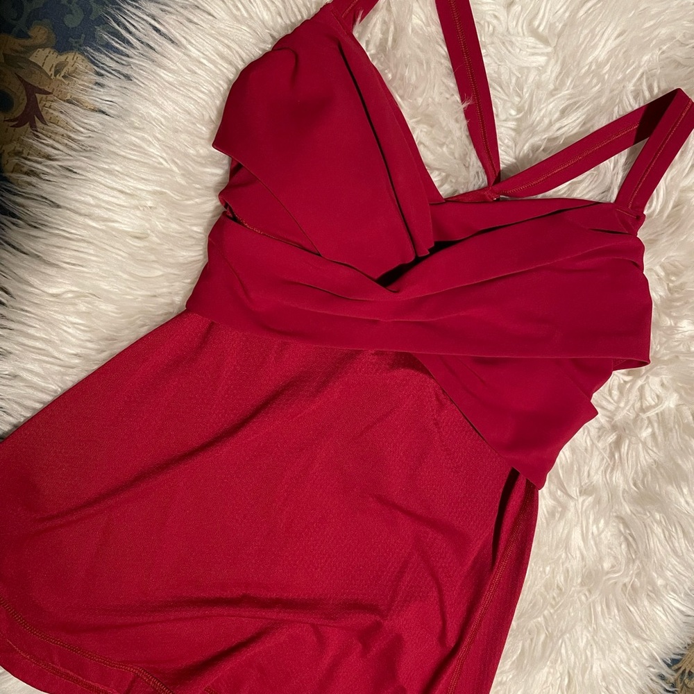 Lululemon Athletica Red Tank Top w/ Built-In Sports Bra (Size XS)